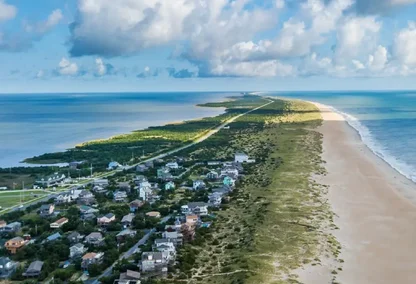 Aerial view of Ocean City, Maryland homes