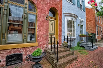 Colorful historic homes located in Frederick County, Maryland