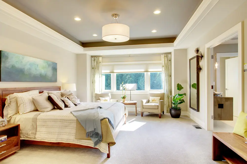 Soft white bedroom interior style